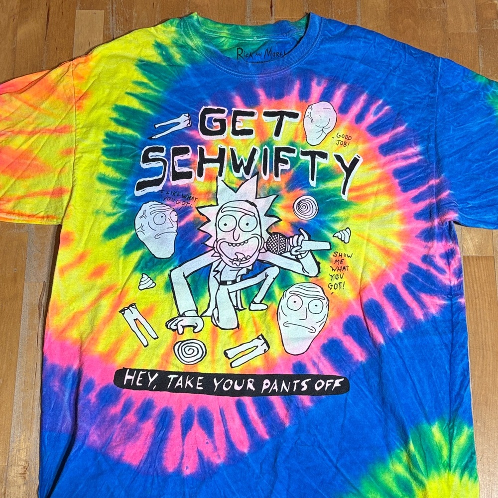 Ripple Junction Rick and Morty Get Schwifty tie dye tshirt